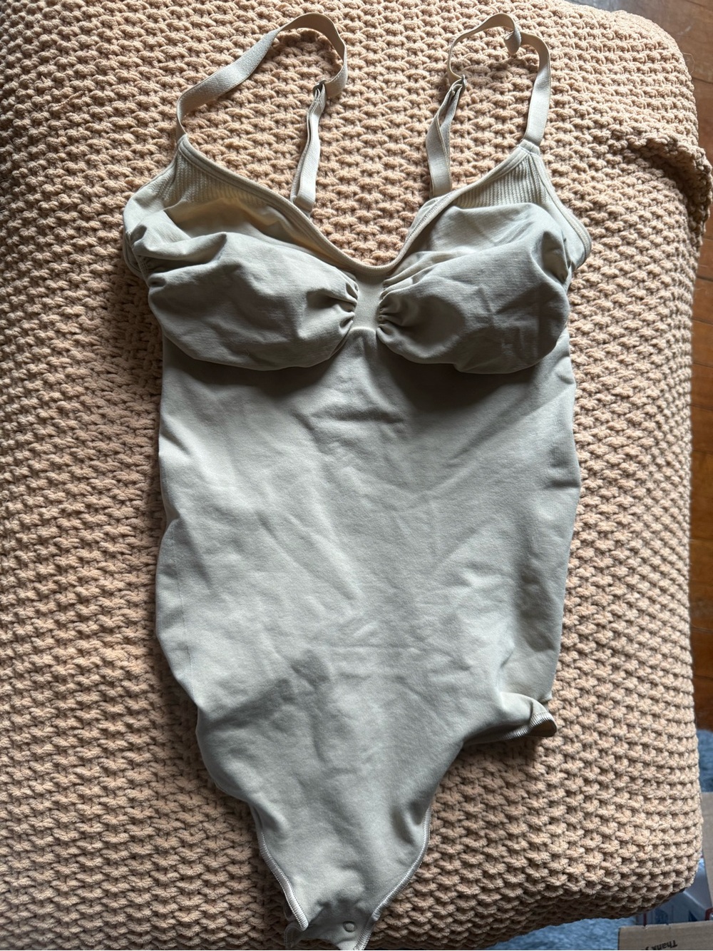 SKIMS Sculpting One-Piece Bodysuit in Light Beige